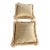Vintage Gold Silk Pillows- Set of 2 For Sale