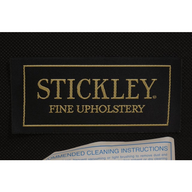 Stickley Tufted Upholstered Cherry Leopold Chair For Sale - Image 18 of 18