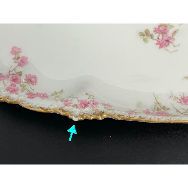 Antique Charles Field Haviland Celery Dish With Gold Accents For Sale - Image 10 of 11