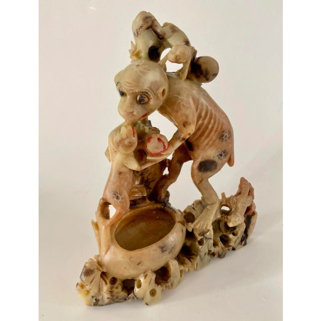 Jade Asian Soapstone Monkey For Sale - Image 8 of 9