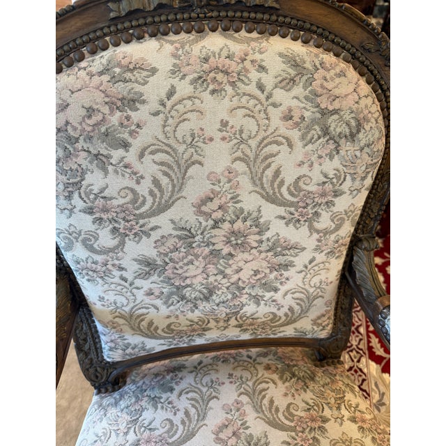 Floral Print Bergere Chair, 19th Century For Sale In San Francisco - Image 6 of 12