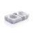Contemporary Marmora White Marble Salt & Pepper Dish with Gold Spoon For Sale - Image 3 of 3