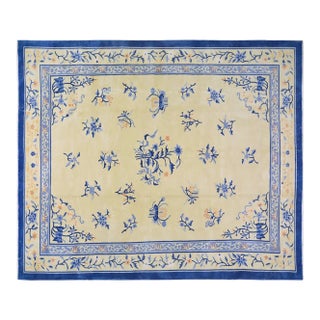 Vintage Chinese Art Deco Hand Knotted Wool Rug,11'6'' X 14' For Sale