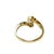 Elegant 18K yellow gold bypass ring featuring a 0.39 carat pear-cut diamond in a graceful, modern setting. Weight: 3.3g....