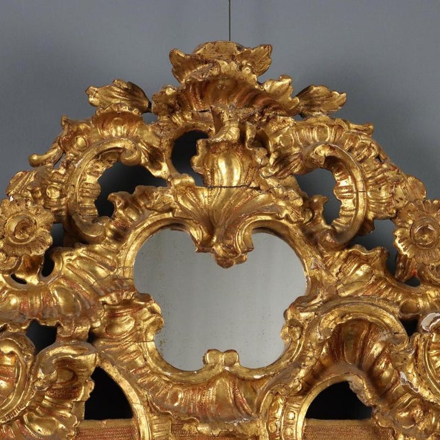 Gilt Wood Wall Mirror For Sale - Image 4 of 13