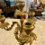 Metal Antique Bronze Candle Tabletop Candelabra a Pair For Sale - Image 7 of 8