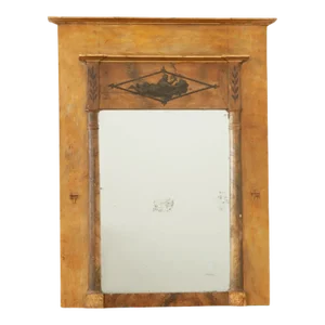 Dutch 18th Century Painted Trumeau Mirror