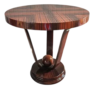 Round Art Deco Style Coffee Table, 1980s