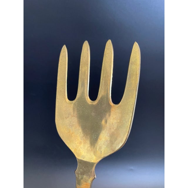Vintage Ornate Brass Serving Utensils - Set of 4 For Sale In Las Vegas - Image 6 of 10