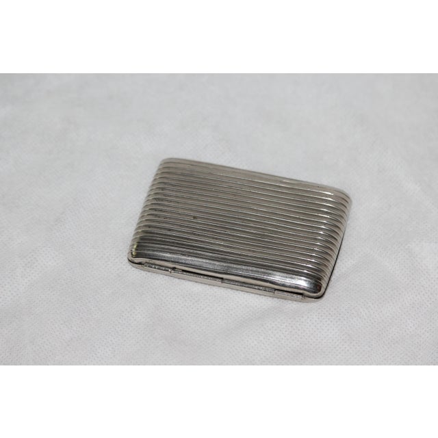 Silver Cigarette Case Jewelry box Credit card holder Money case Cigarette holder Cigarette dispenser Cigarette box Tobacco...