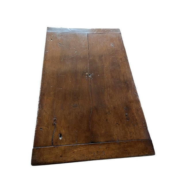 18th Century Italian Walnut Capretta Table with Barley Twist Lyre Legs For Sale - Image 4 of 13