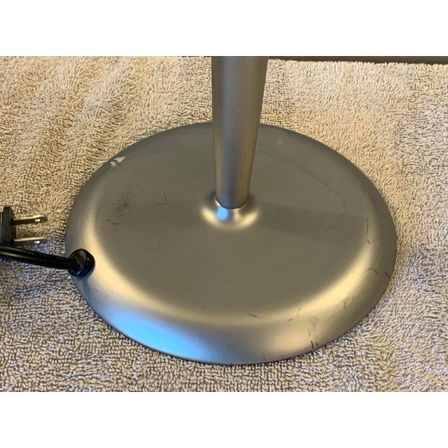Silver Vintage Michael Graves Modern Brushed Nickel Table Lamp Base For Sale - Image 8 of 10
