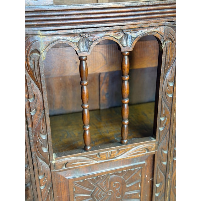 1900 - 1909 Antique Mexican Colonial Revival Small Trastero/Cupboard For Sale - Image 5 of 9