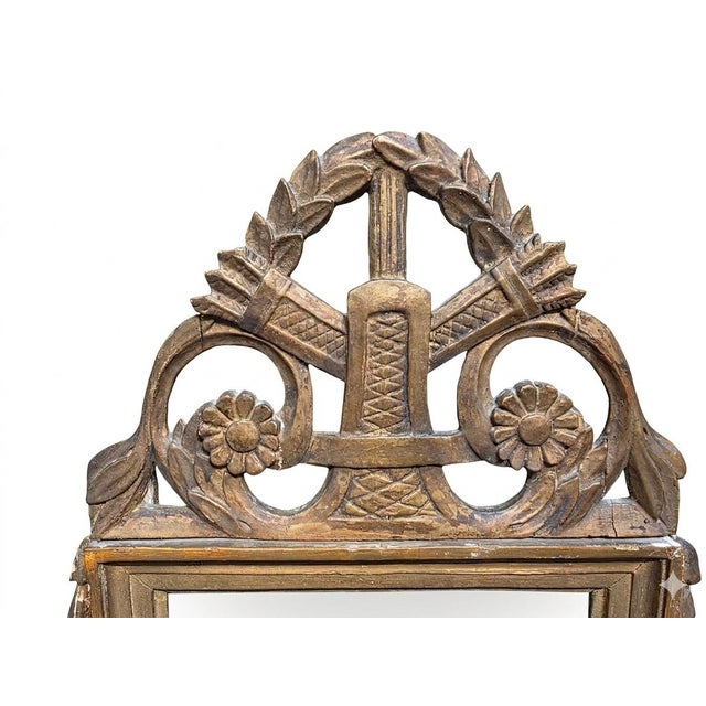 Louis XVI Giltwood Wedding Mirror For Sale - Image 3 of 9