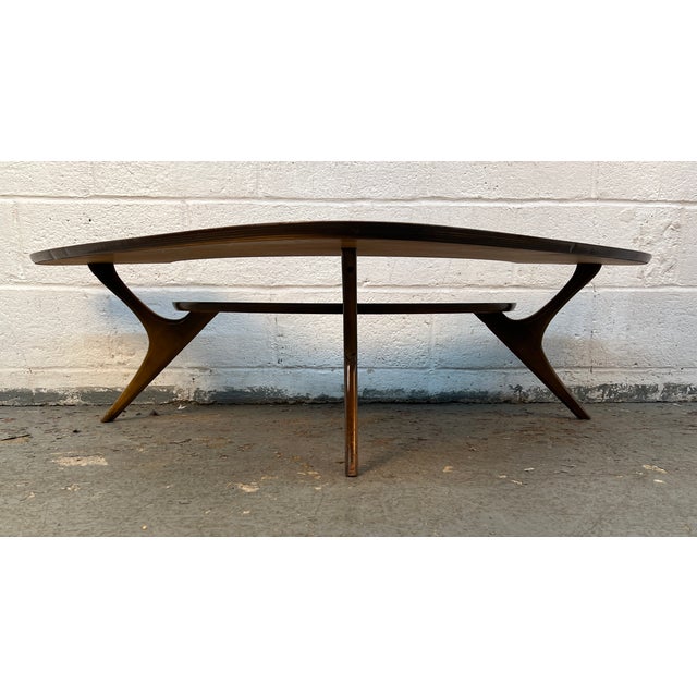 Mid-Century Modern Atomic Boomerang Two-Tier Coffee Table For Sale - Image 10 of 15