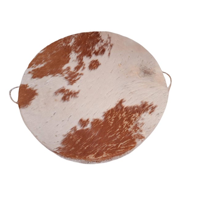 Vintage African Drum Coffee Table Cowhide Table Glass Top Large, 1960s For Sale - Image 16 of 17