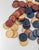 American Mid-Century American Clay Embossed Horse and Jockey Poker Chips in Red White and Blue For Sale - Image 3 of 8