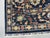 Navy Blue Afghan Sultani Natural Dye Wool Rug, Persian Floral Botanical Design, 8′2″ × 9′11″ For Sale - Image 10 of 16