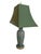 Art Nouveau Mid 20th Century Art Nouveau Green Glass Table Lamp For Sale - Image 3 of 12