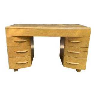 Mid 20th Century Mid Century Modern Blonde Maple Desk by Heywood Wakefield For Sale