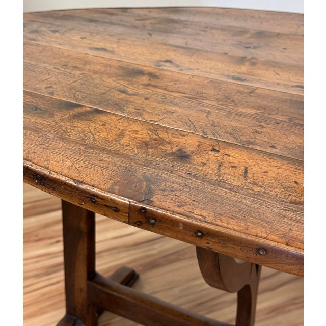 Antique Flip Top Wine Tasting Table For Sale - Image 9 of 15