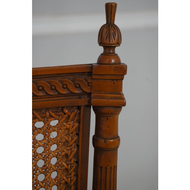 French Louis XVI Style Cane Seat Settee Bench For Sale - Image 12 of 18