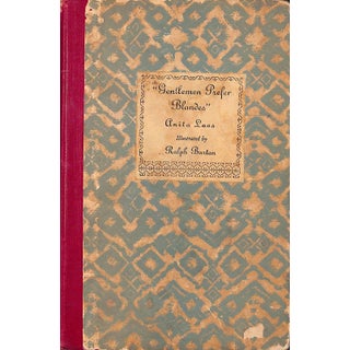 "Gentlemen Prefer Blondes" Book 1925 Loos, Anita For Sale