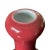 Chinese ox blood glazed garlic-head form vase. Rich red glaze over porcelain body. Apocryphal Qianlong mark to bottom.