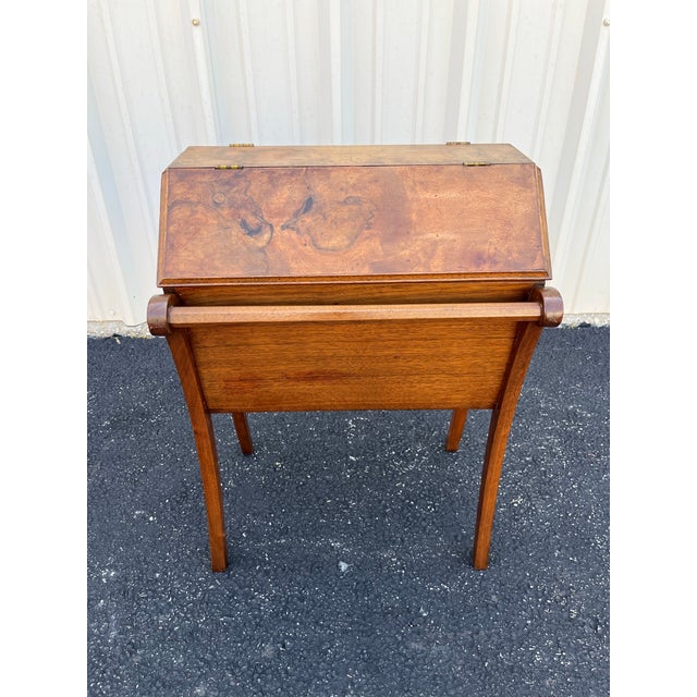 Antique Walnut and Burlwood Dough Box or Storage Table For Sale - Image 11 of 12