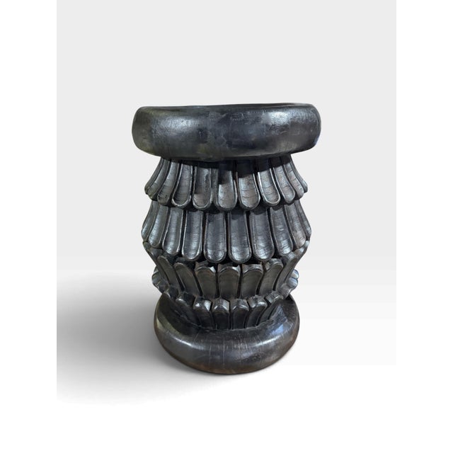 Unique Bamileke Royalty Stool/Table from Cameroon—an unusual find carved from a single piece of indigenous wood....