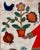 Irene Awret, Girl & Plants Enamel Glazed Ceramic Plaque Israeli Artist Awret Naive Folk Art For Sale - Image 4 of 8