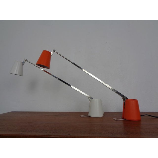 Orange Adjustable Lampette Desk Lamps, Germany, 1960s, Set of 2 For Sale - Image 8 of 18