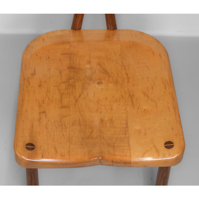 Postmodern Walnut & Maple Desk Chair, 1980s For Sale - Image 11 of 15