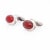 Mid-Century Scandinavian Modern 830 Silver & Carnelian Cabochon Cufflinks For Sale - Image 4 of 8