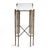 Contemporary Luna White Marble & Brass Finish Modern Console Table For Sale - Image 3 of 5