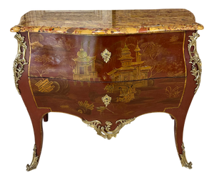 Louis XV Commode in Far Eastern Lacquer, 1890s