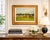 This captivating antique French oil painting presents a wonderfully atmospheric day at the racecourse, capturing horses...
