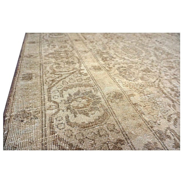 Tan Antique Persian Sultanabad Wool 6 x 9 Grey, Ivory & Tan Handmade Area Rug #1142950 For Sale - Image 8 of 13