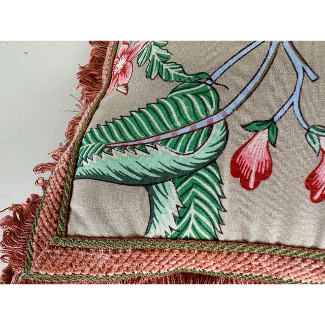 Brunschwig & Fils Vintage Brunschwig & Fils Tasseled Floral Pillows/a Pair For Sale - Image 4 of 11