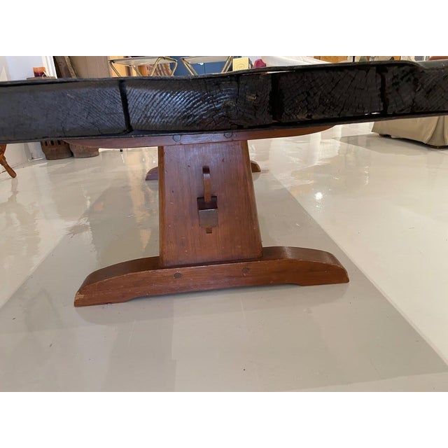 Coastal Antique Wooden Ship's Hatch Cover Coffee Table For Sale - Image 3 of 9