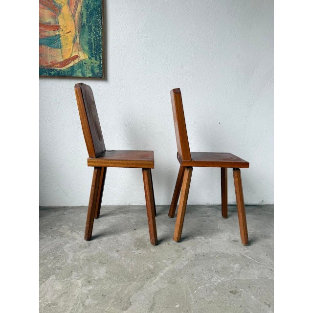 Brutalist Oak Chairs, 1950s, Set of 2 For Sale - Image 18 of 18