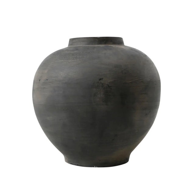 Vintage style black / dark gray earth pottery. Wonderful for many uses and display on its own or in a group. Will look...