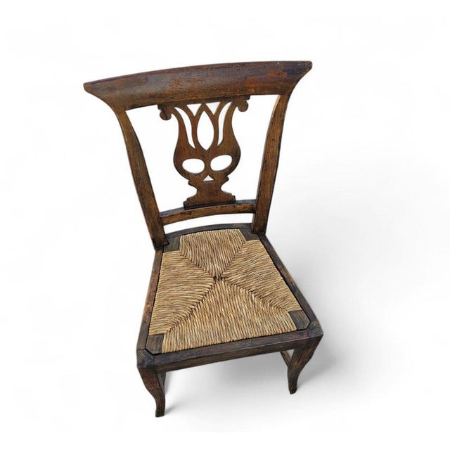 Elm Dining Chairs with Carved Back Frames in Rosette, France, 1890-1900, Set of 4 For Sale - Image 10 of 18