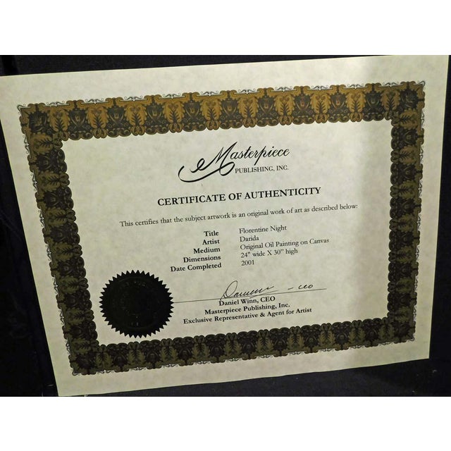 Impressionist Alexandru Darida Original Painting "Florentine Nights" Hand Signed For Sale - Image 3 of 11