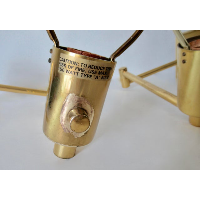 C.1980's Hinson Brass Plated Swing Arm Sconces - Pair For Sale - Image 14 of 18