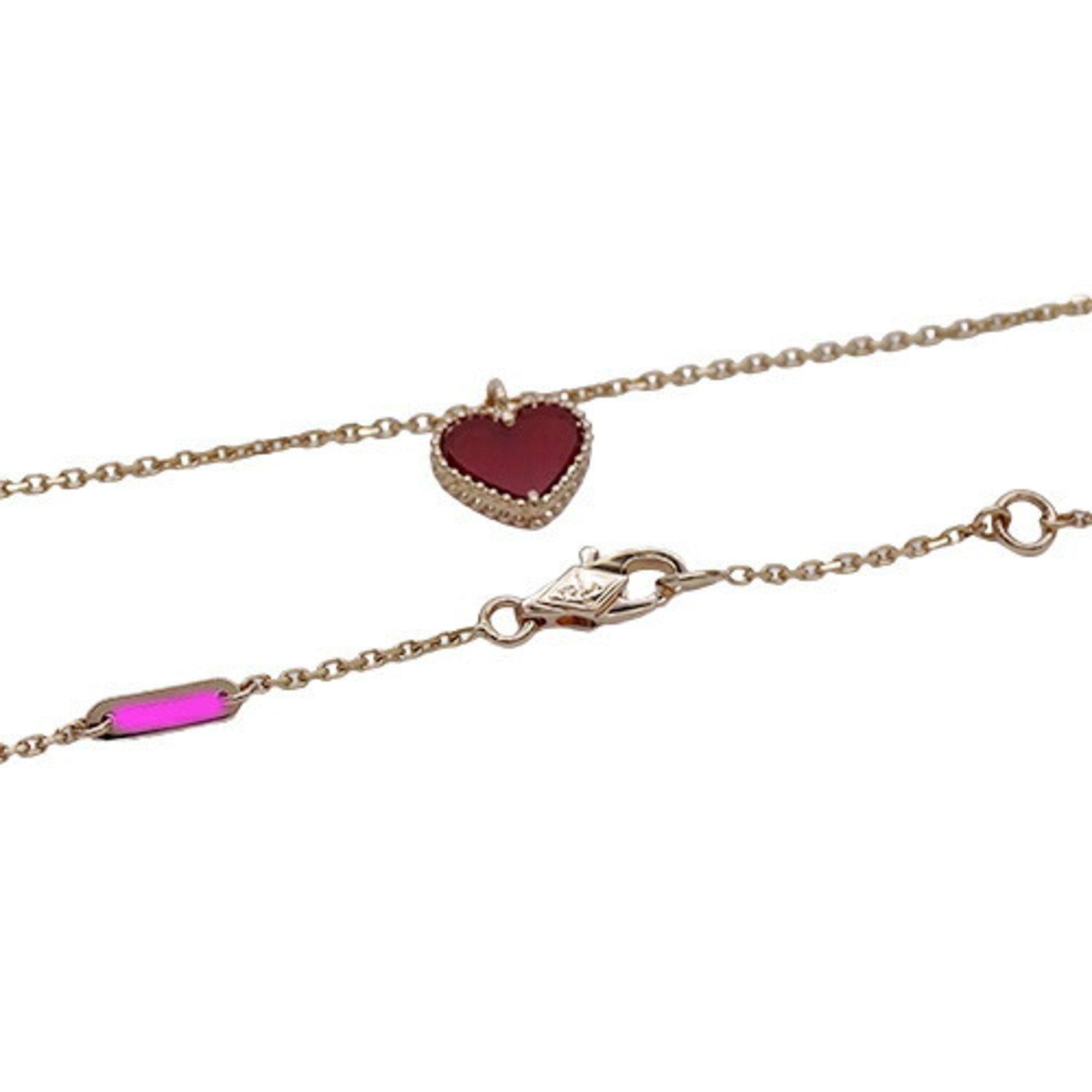 Van Cleef & Arpels Necklace Sweet Alhambra Women's 750Pg Carnelian