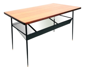 Mid-Century Coffee Table with Magazine Rack, Italy, 1950s