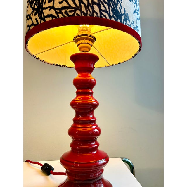 1970s Space Age Floor Lamp in Bright Red, 1970s For Sale - Image 5 of 9