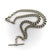 This sterling silver graduated curb link chain is an example of a very-well made Art Deco watch chain, made by Herbert...