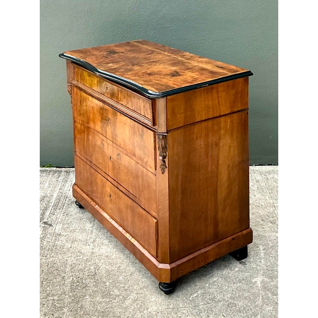Vintage Birdseye Maple Bachelors Chest After Biedermeier For Sale In West Palm - Image 6 of 12
